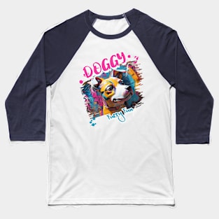 Graffiti-inspired portraiture Dog Baseball T-Shirt